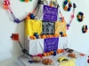 altar for Day of the Dead with three levels